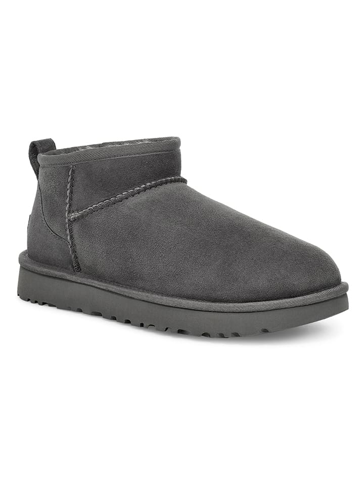 UGG Lammfell-Ankle-Boots in Grau günstig kaufen