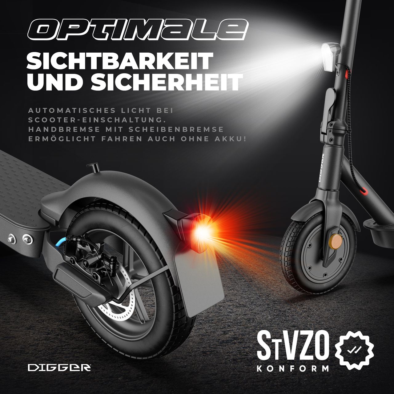 Xoro DIGGER jubelt ES3 E-Scooter