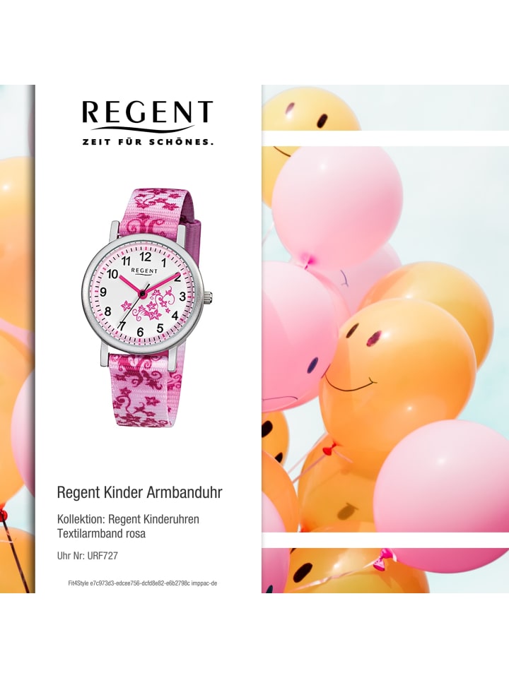 Regent Analog-Armbanduhr Regent Kinderuhren rosa, pink, weiß klein (ca. 29mm) günstig kaufen onesize