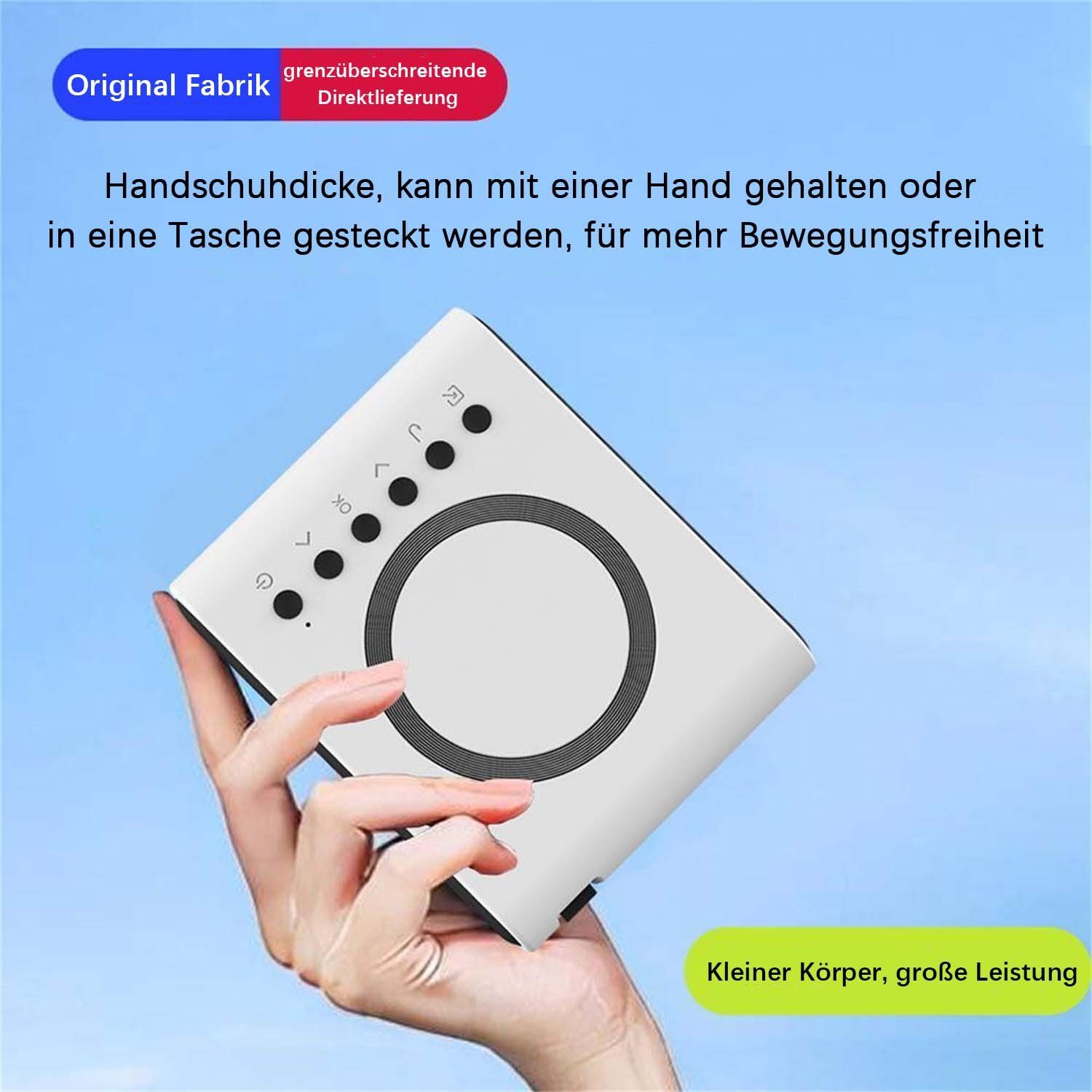 Yoyaxi Kompakter und tragbarer Projektor für unterwegs Beamer (Bietet hochauflösende Bildqualität für ein Heimkinoerlebnis)