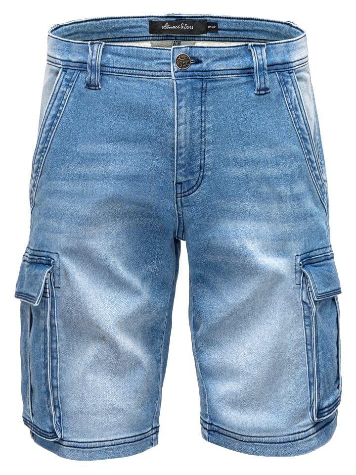 Amaci&Sons Jeansshorts FORT LEE in Hellblau günstig kaufen