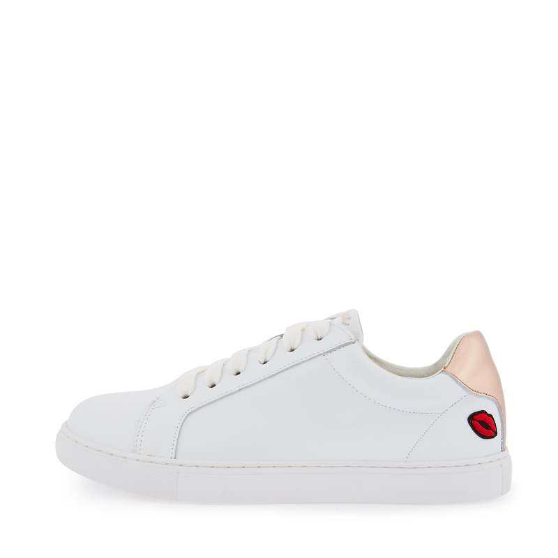 Baskets en cuir Simone petit amour or rose