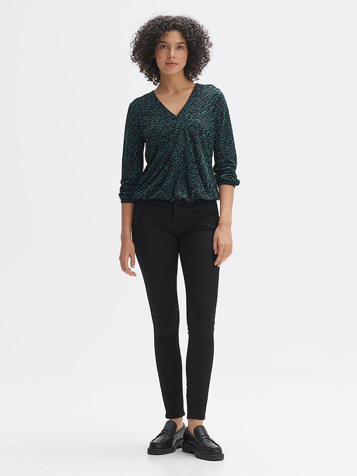 OPUS Bluse in Grün/ Schwarz günstig kaufen