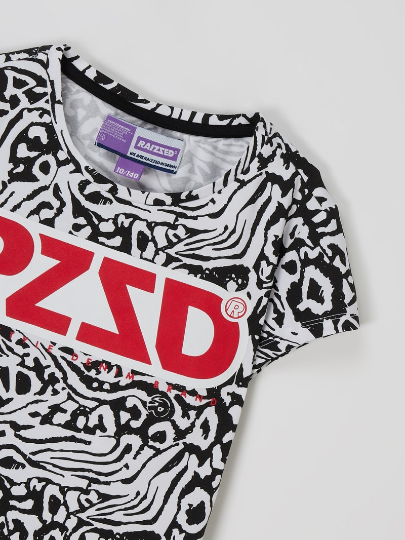 T-Shirt mit Logo in weiß