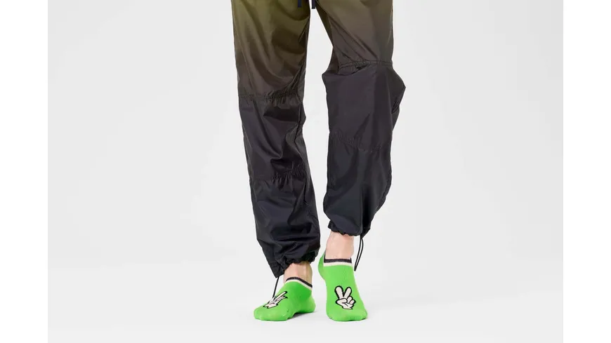 Happy Socks Unisex Socken Peace Sign Green