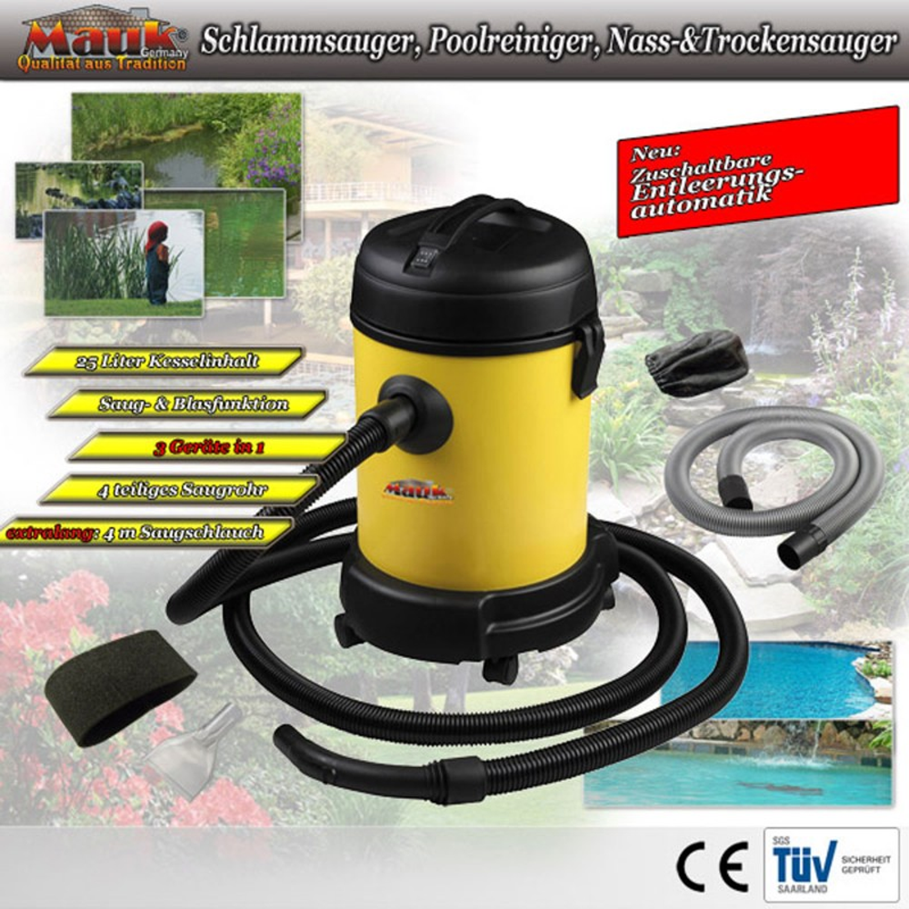 MAUK Pool- und Teichschmutzsauger 4 in 1