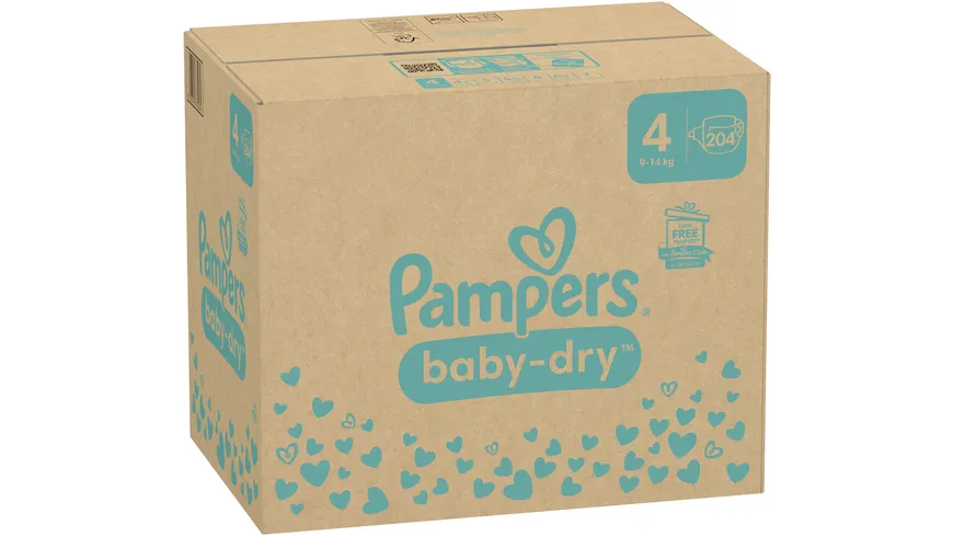 Pampers Baby Dry Gr.4 Maxi 9-14kg Monatsbox