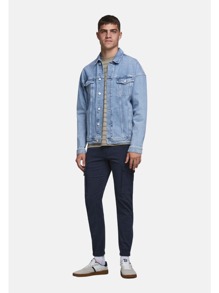 Jack & Jones Cargohose 'Paul Flake' in blau günstig kaufen