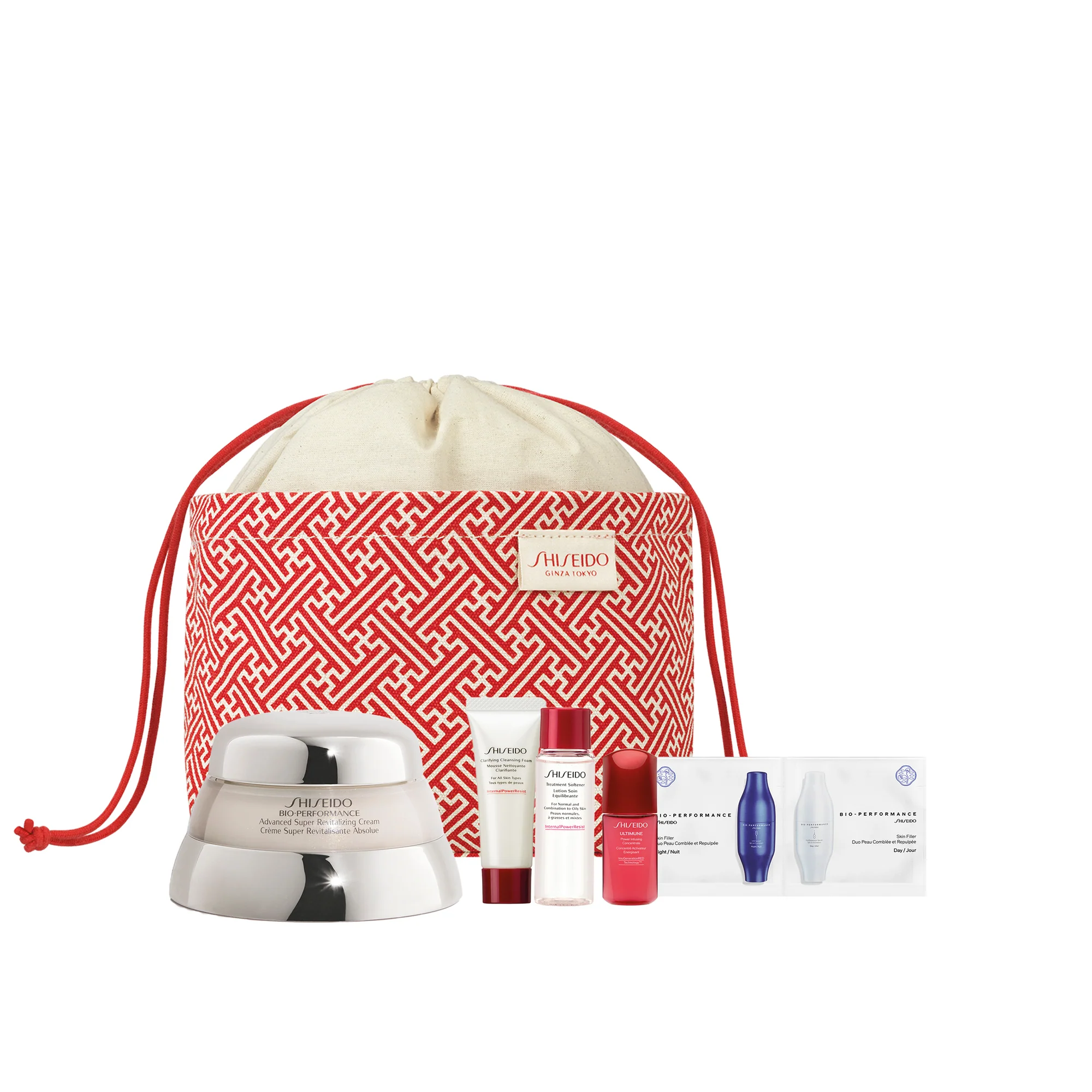 Kit Bio-Performance em sachês - Kit antirrugas, tratamento facial antirrugas de 24 horas