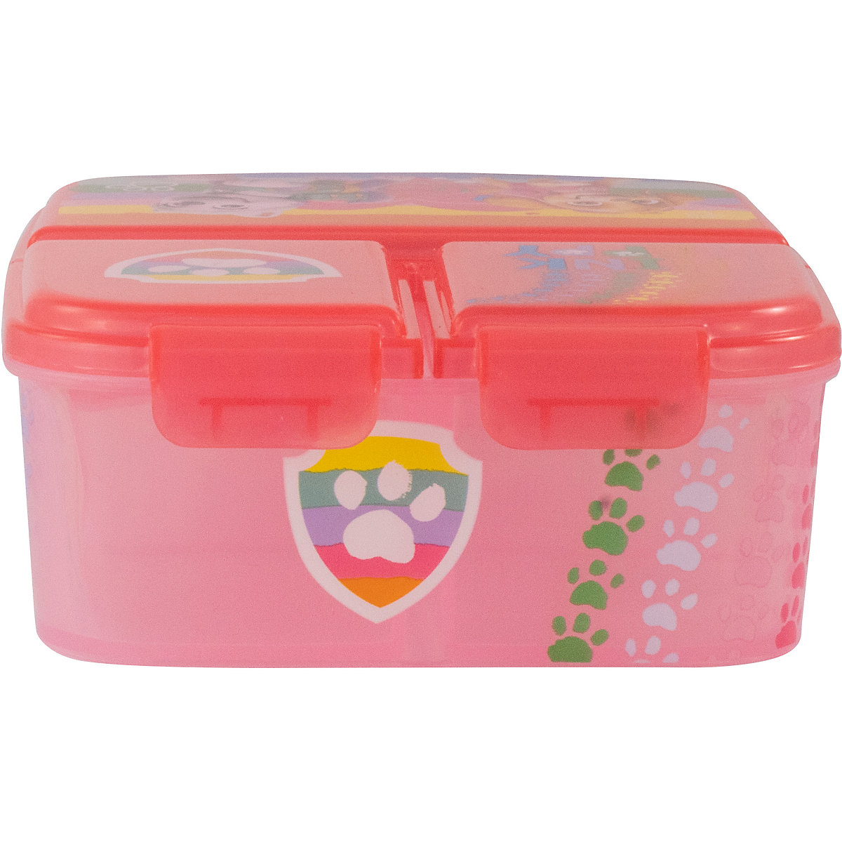 Brotdose mit 3-Fach-Unterteilung PAW Patrol rosa/pink