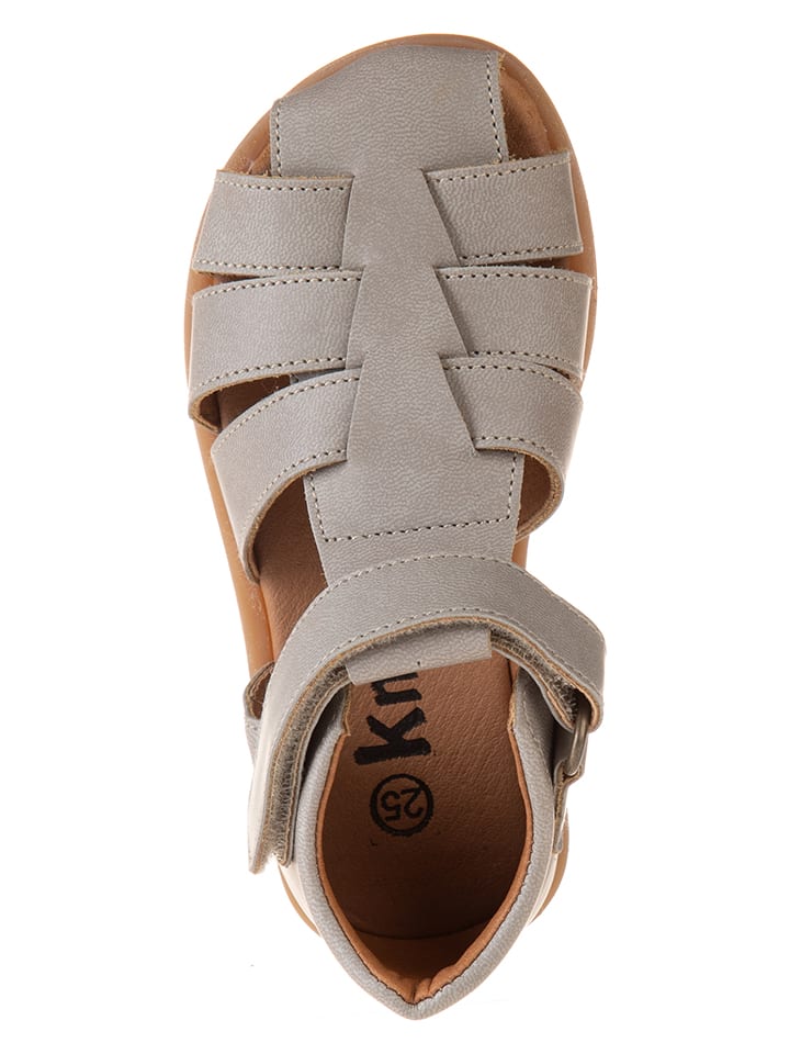 kmins Leder-Halbsandalen in Taupe günstig kaufen