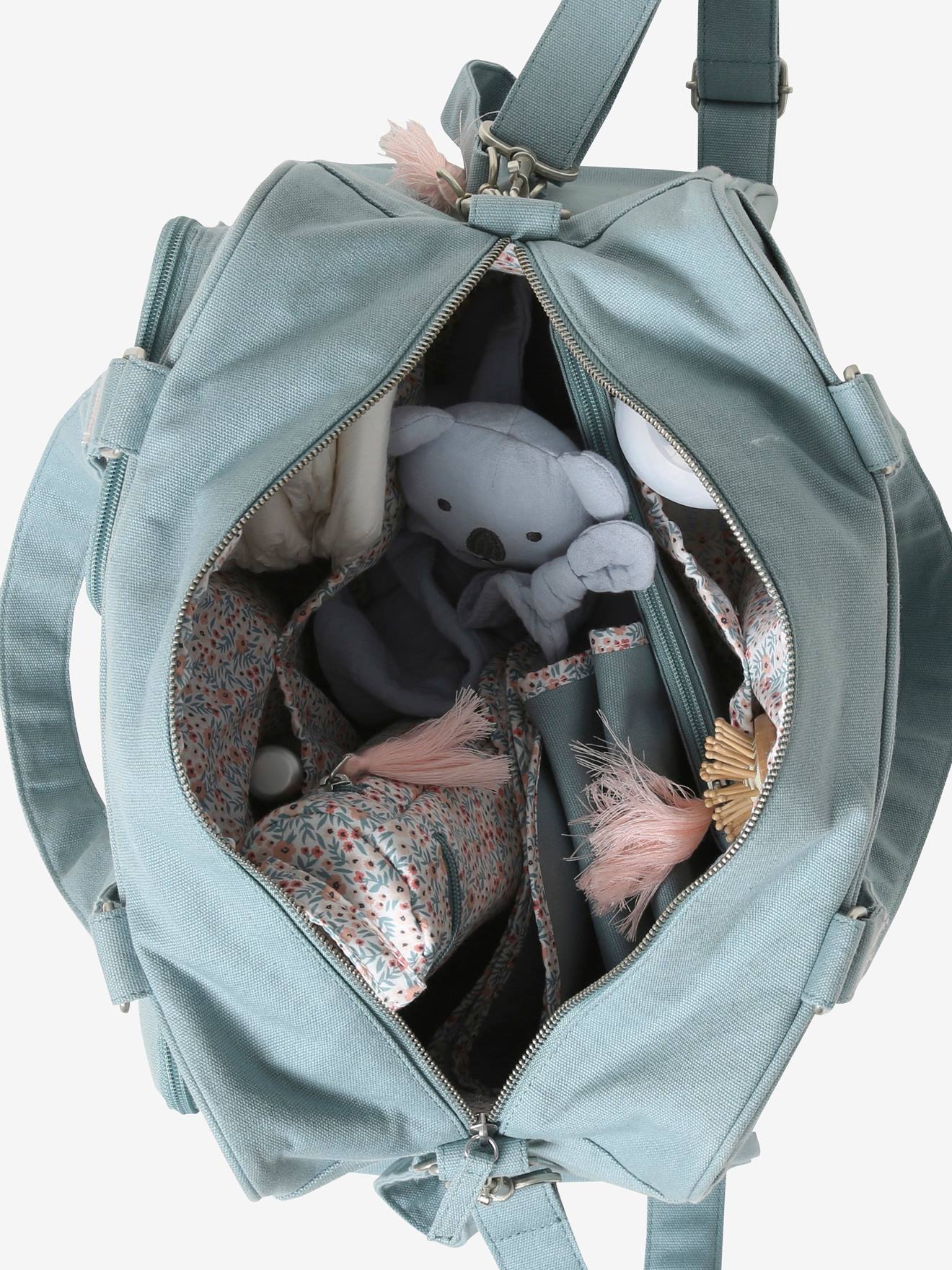 Vertbaudet Wickeltasche FAMILY, personalisierbar - sandfarben leoprint