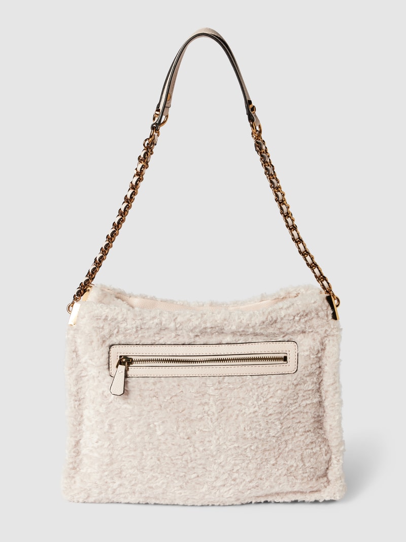 Handtasche aus Teddyfell in stein