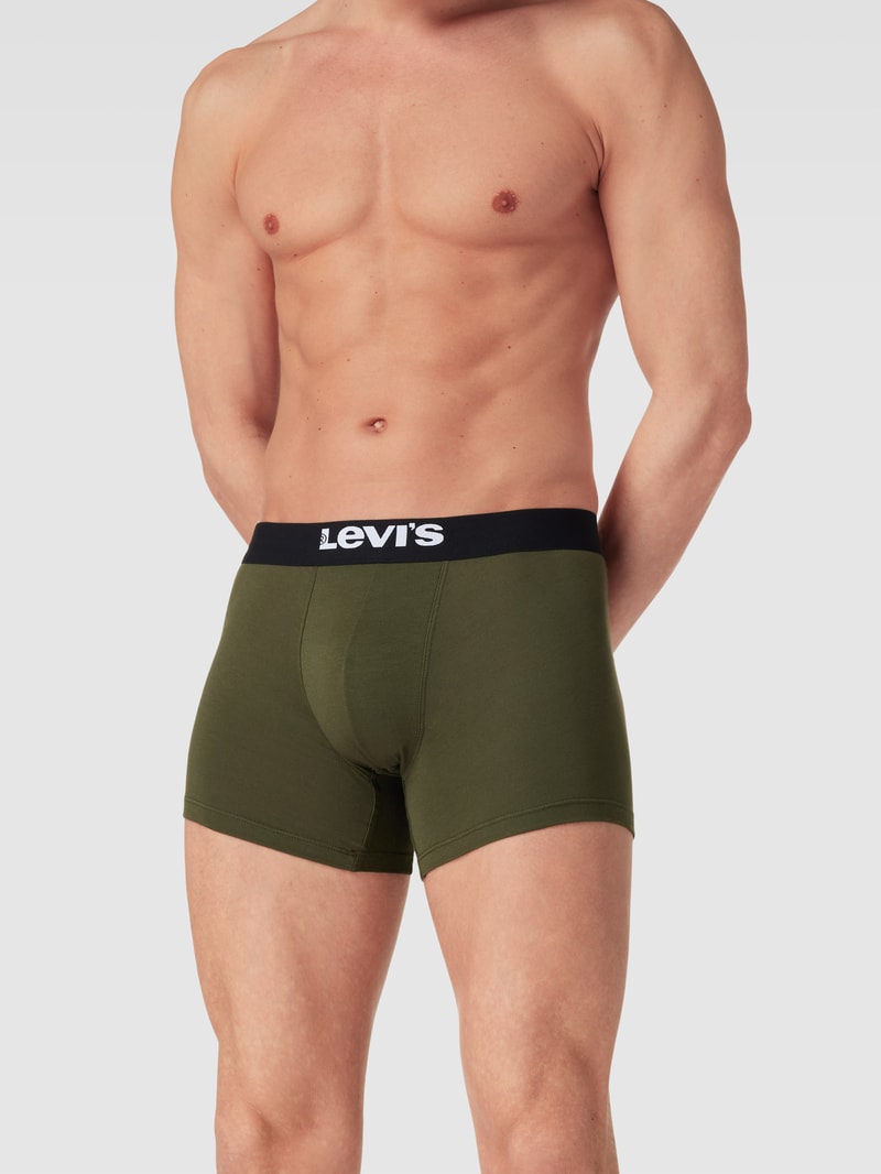 Trunks mit Label-Detail Modell 'SOLID BASIC' in olivgrün