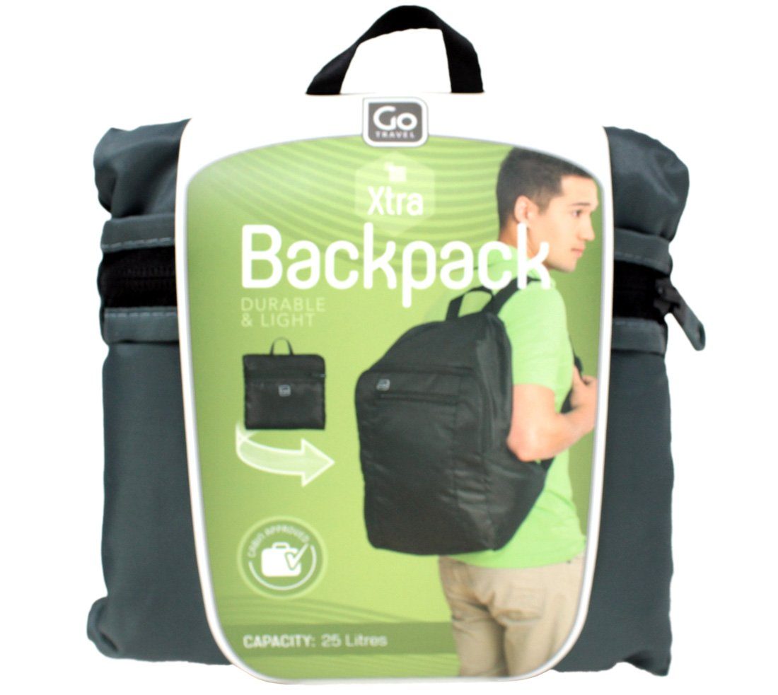 Go Travel Reiserucksack Backpack Xtra faltbar, nur 190g, Farbe: Petrol, Kapazität: 25 Liter
