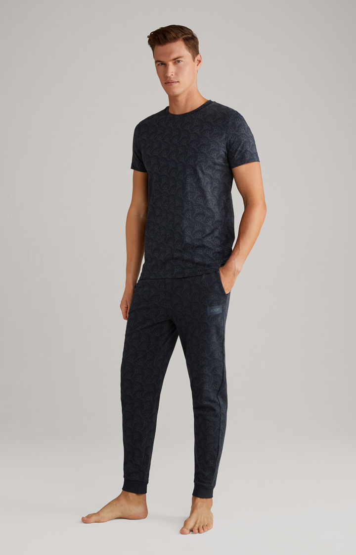 Loungewear T-Shirt in Dunkelblau