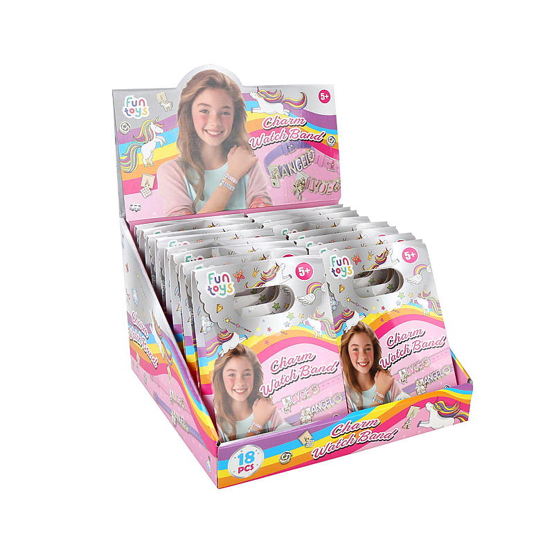 FunToys Armbånd m/charms og bokstaver diy