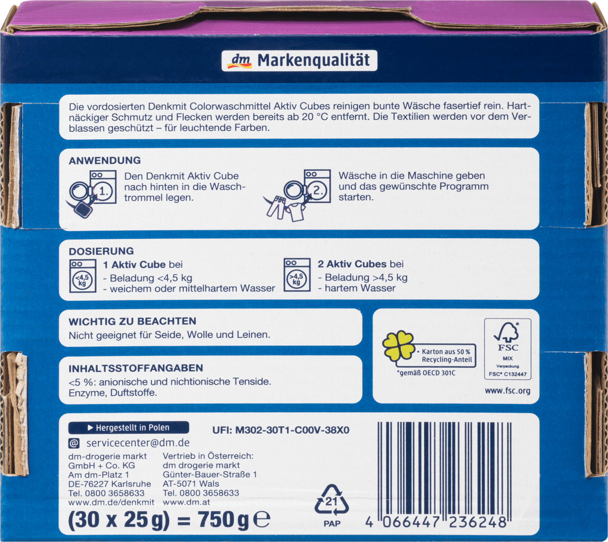 Colorwaschmittel Aktiv Cubes, 30 Wl