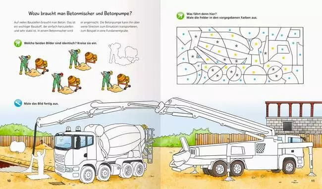 Ravensburger Wieso? Weshalb? Warum? aktiv-Heft: Fahrzeuge auf der Baustelle