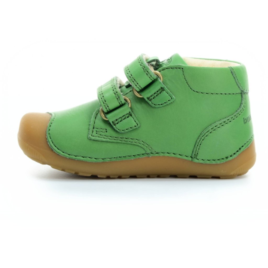 Bundgaard Petit Velcro Green grüne Mid Cut Barfußschuhe