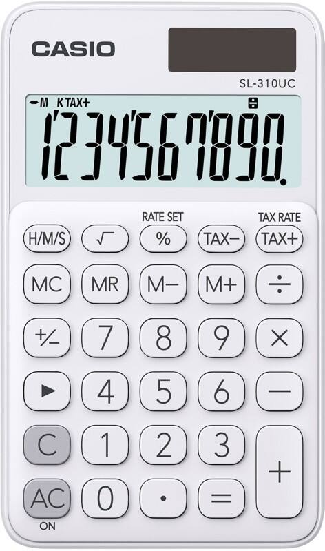 Casio Taschenrechner SL-310UC-WE 10-stelliges Display Weiß