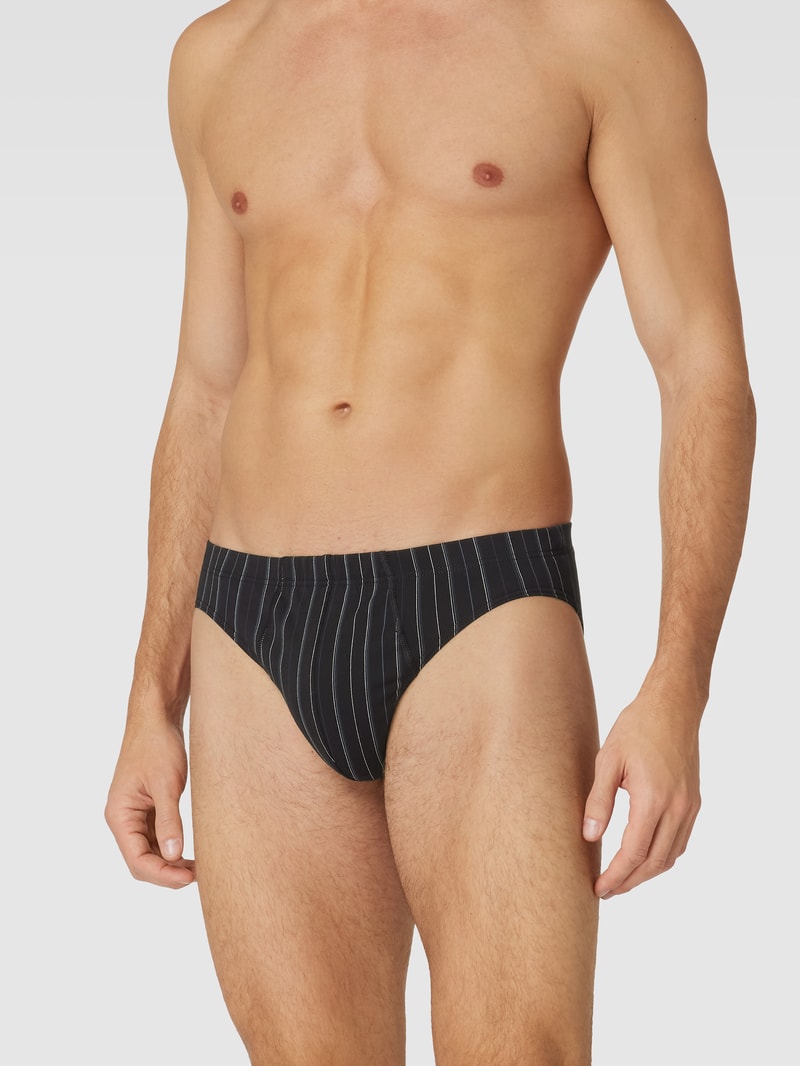 Slip mit elastischem Bund im 2er-Pack in anthrazit