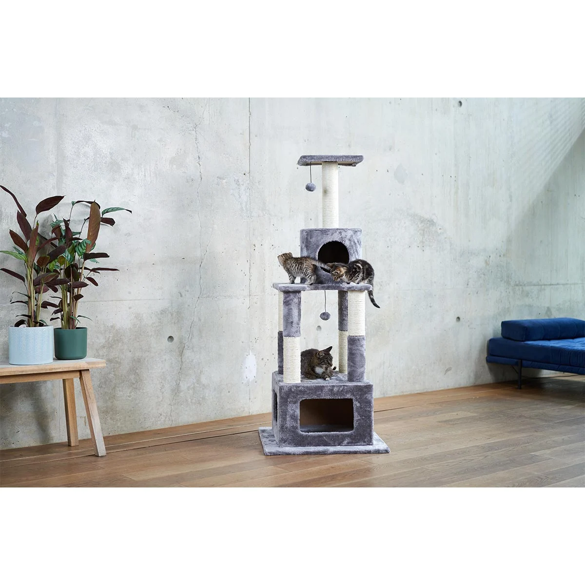 ZooRoyal Kratzbaum Mia 146cm grau günstig kaufen