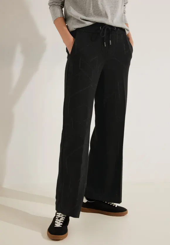 CECIL Loose Fit Jacquard Culotte
