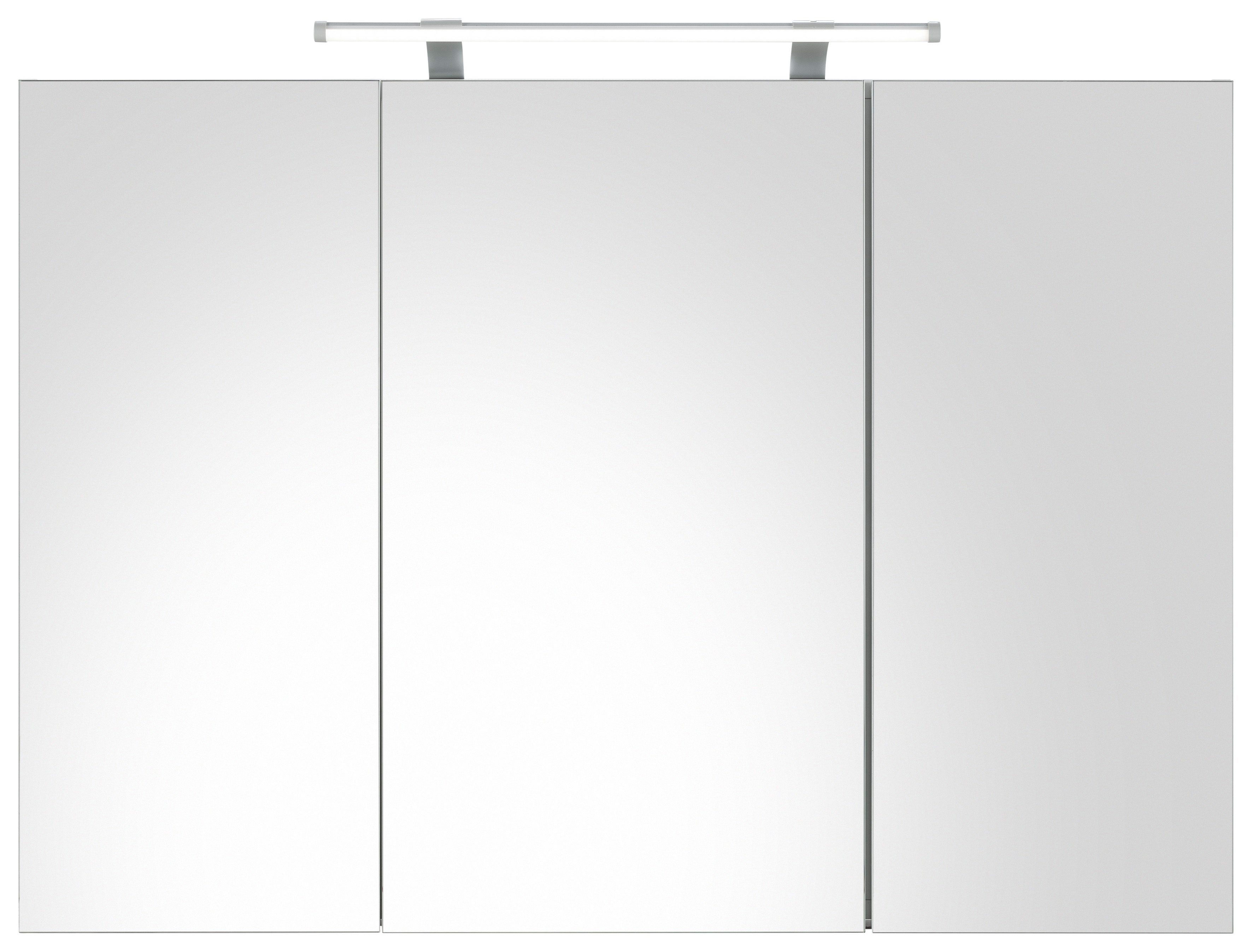 Schildmeyer Spiegelschrank Dorina Breite 100 cm, 3-türig, LED-Beleuchtung, Schalter-/Steckdosenbox