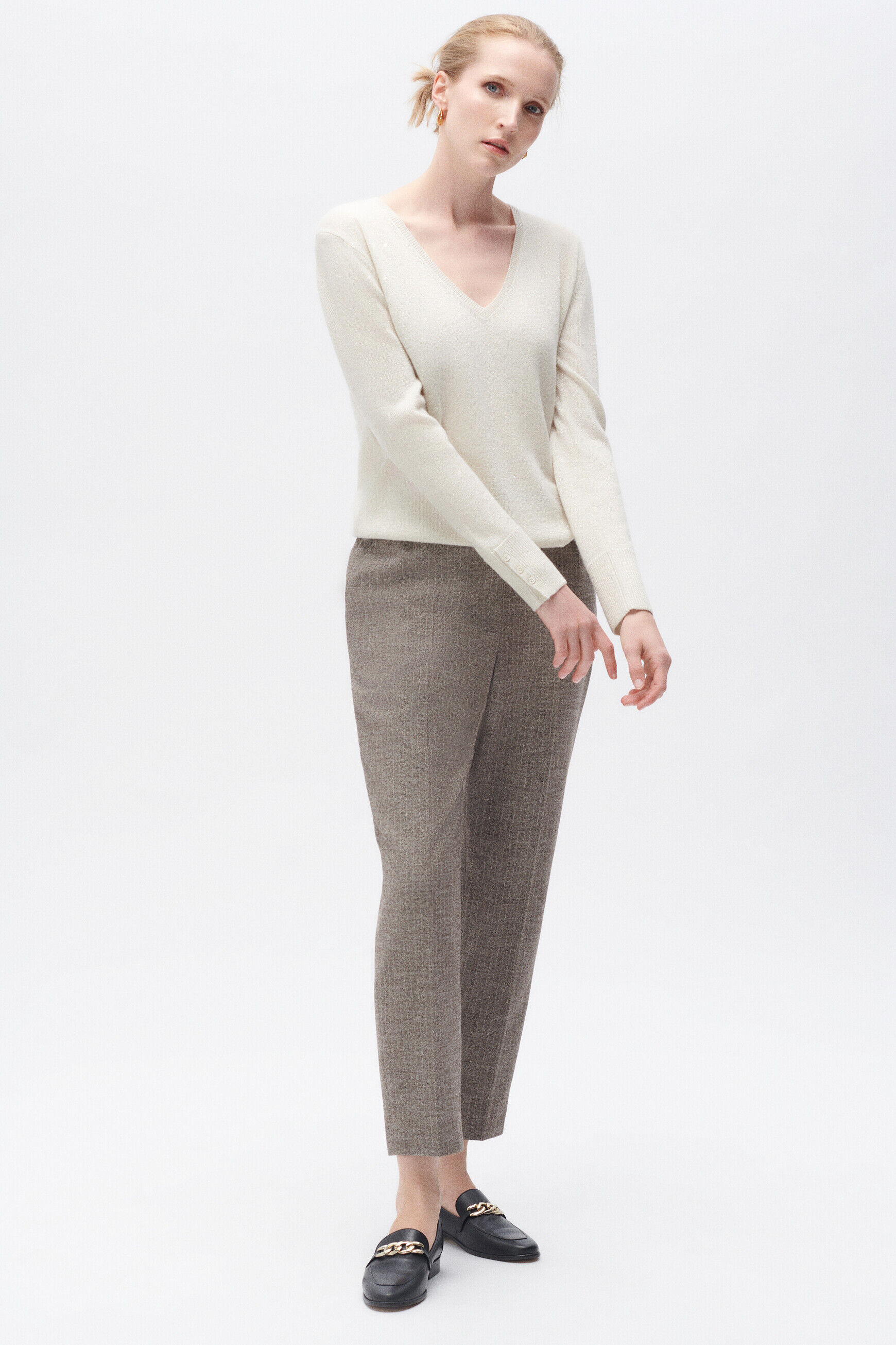 Pull marianne lurex ivoire femme