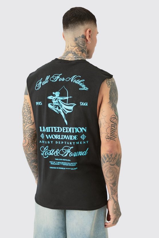 Tall Limited Edition Worldwide Tanktop in Schwarz
