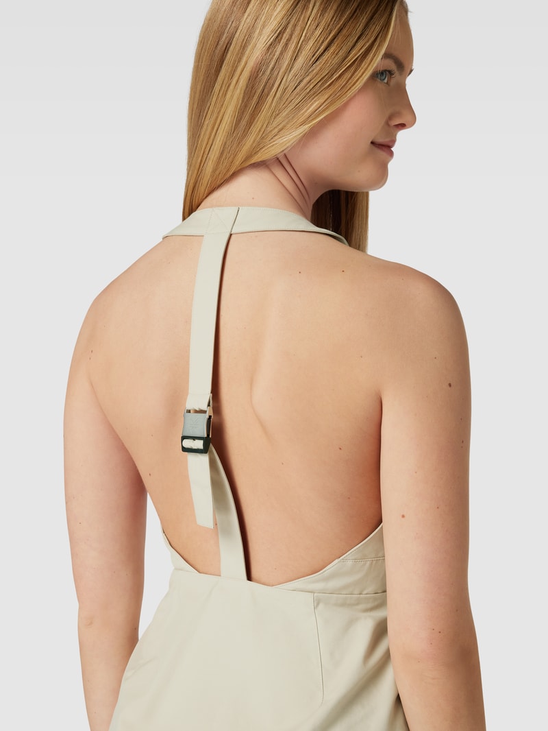 Knielanges Kleid mit Cut Out in sand