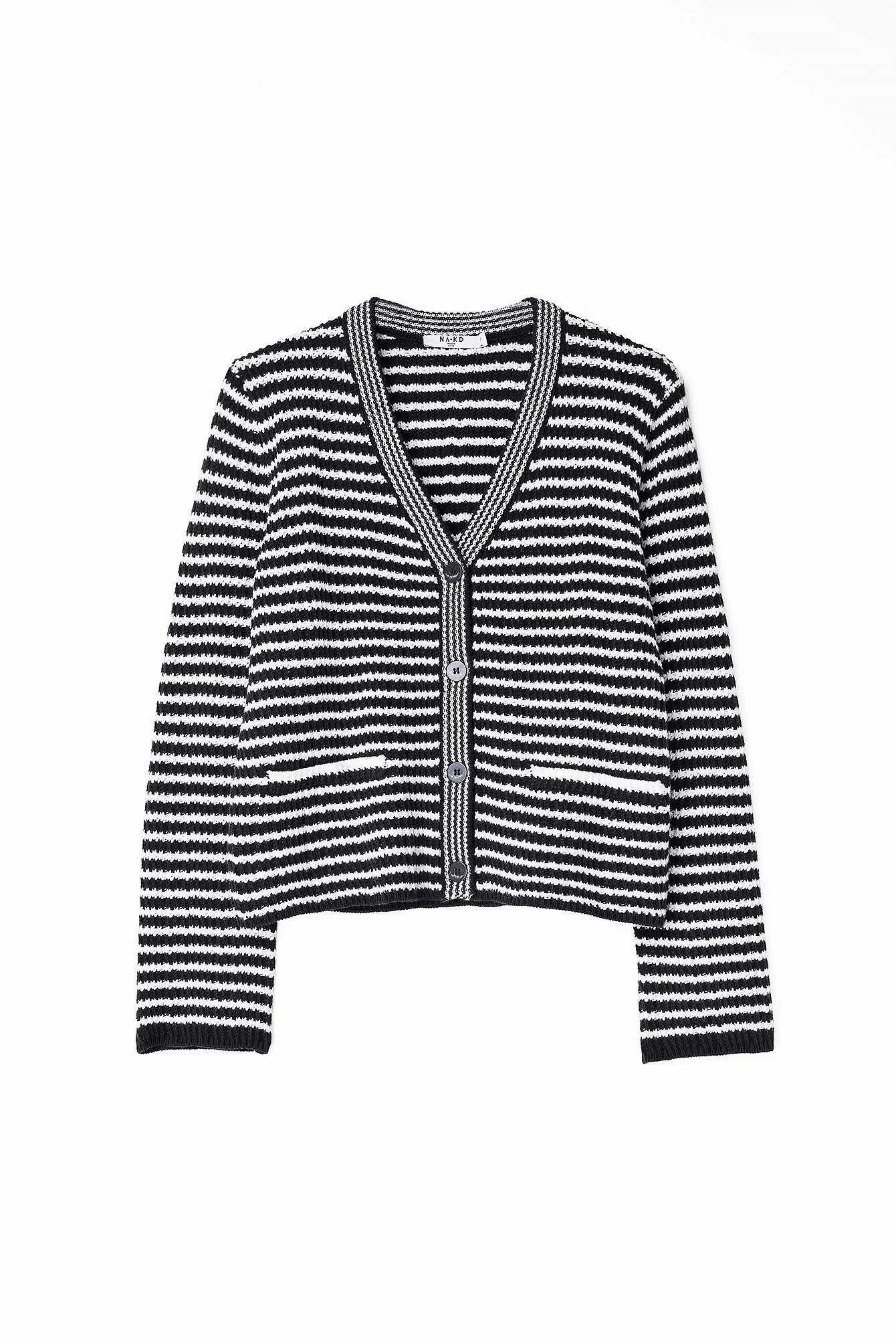 Gestreifter Oversize-Strickcardigan