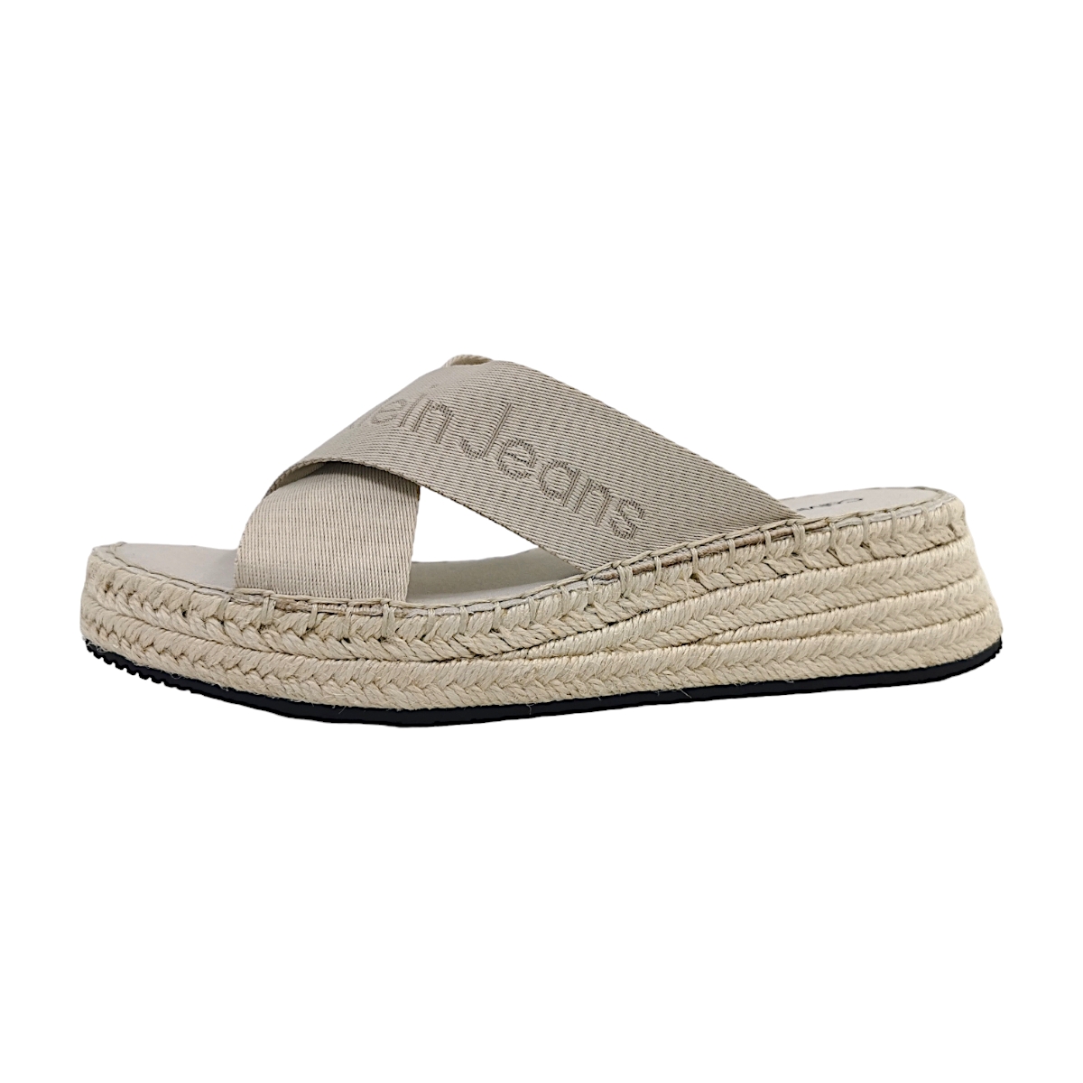 Calvin Klein Sporty Wedge Sandal YW04W01364 Beige ACF- Triple Egg