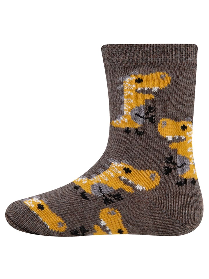 ewers 2er-Set Socken 2er Pack Dino in mokka günstig kaufen