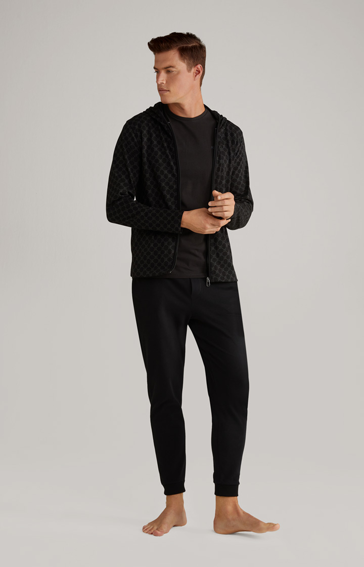 Loungewear Sweatjacke in Schwarz