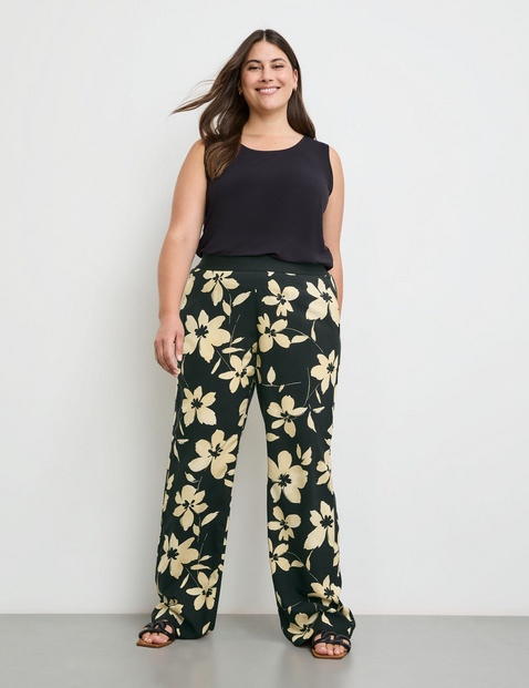 Palazzohose mit Floral-Print