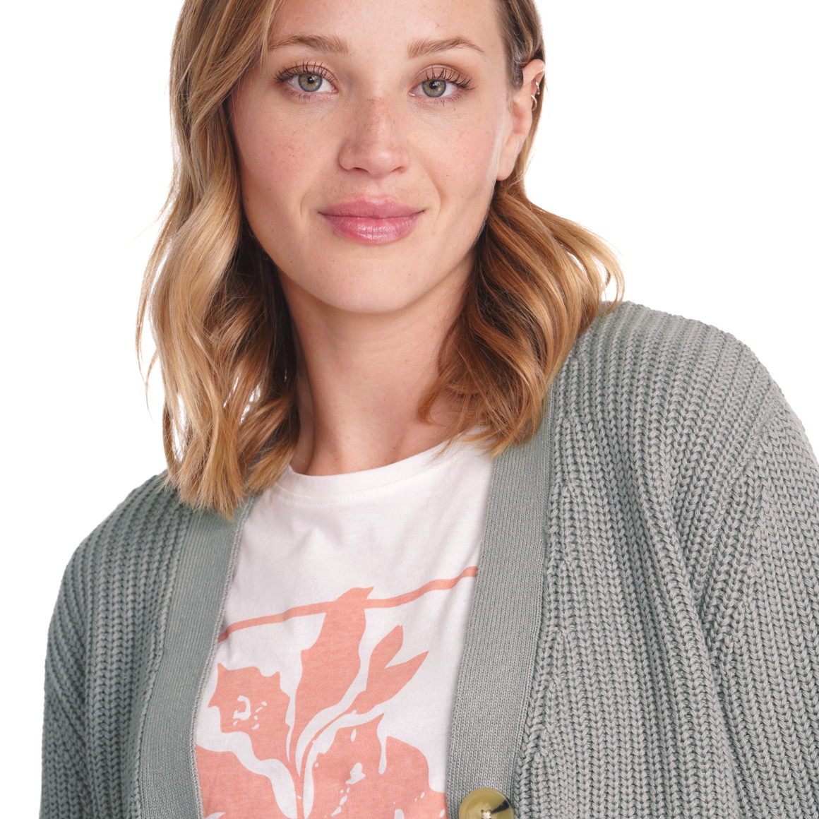 Damen Strickjacke mit Knopfleiste