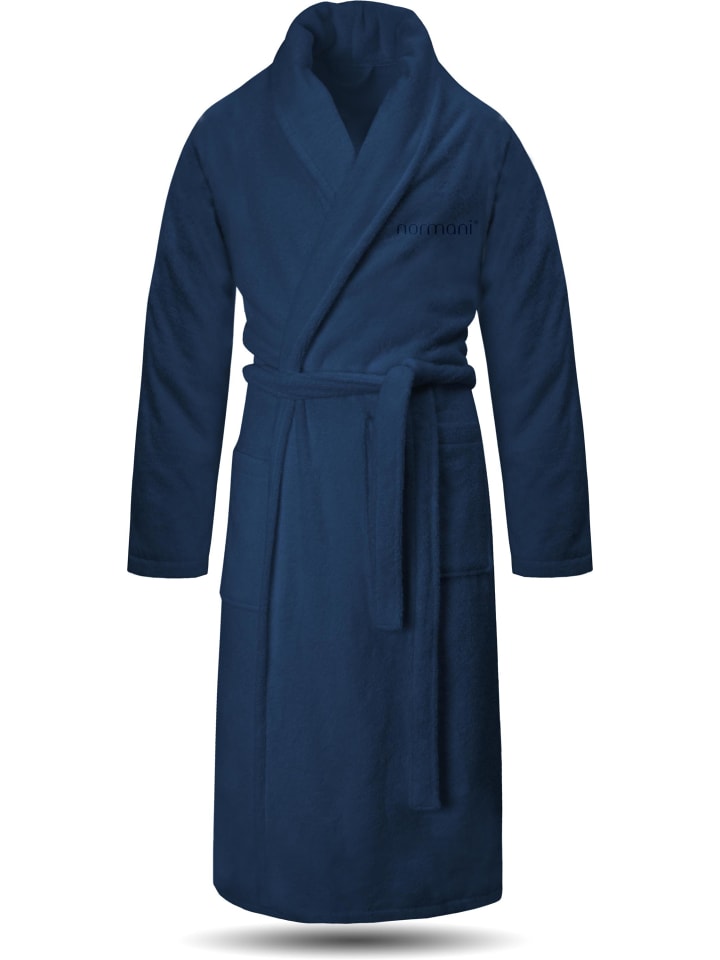 normani Unisex Premium Bademantel Sivas in Marine günstig kaufen