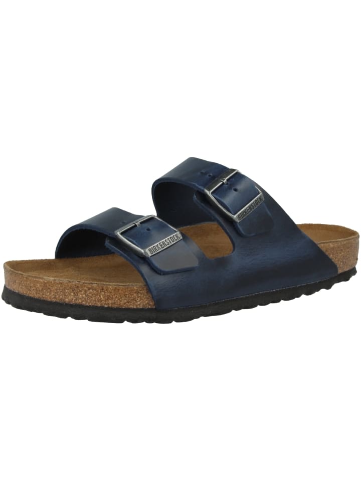 Birkenstock Sandale Arizona SFB Geöltes Nubukleder Weichbettung normal in blau günstig kaufen