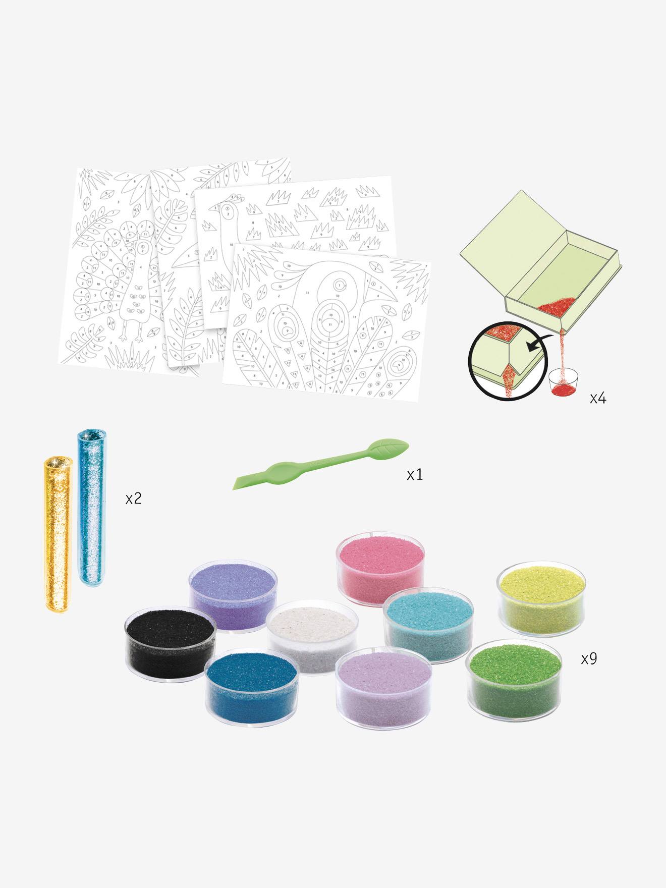 Atelier Sables colorés Eblouissants Oiseaux multicolore