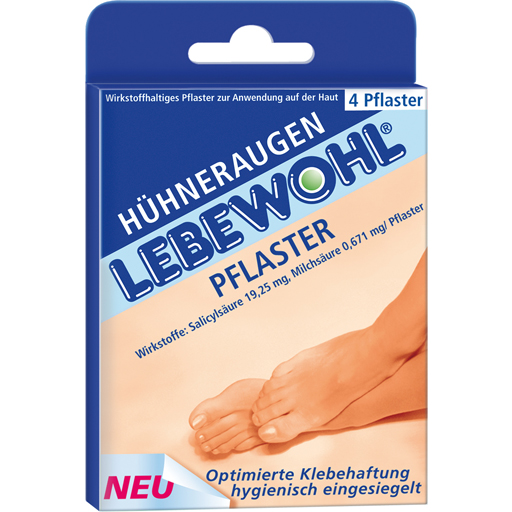 LEBEWOHL Hühneraugen Pflaster, 4 Stück  4 St  Pflaster