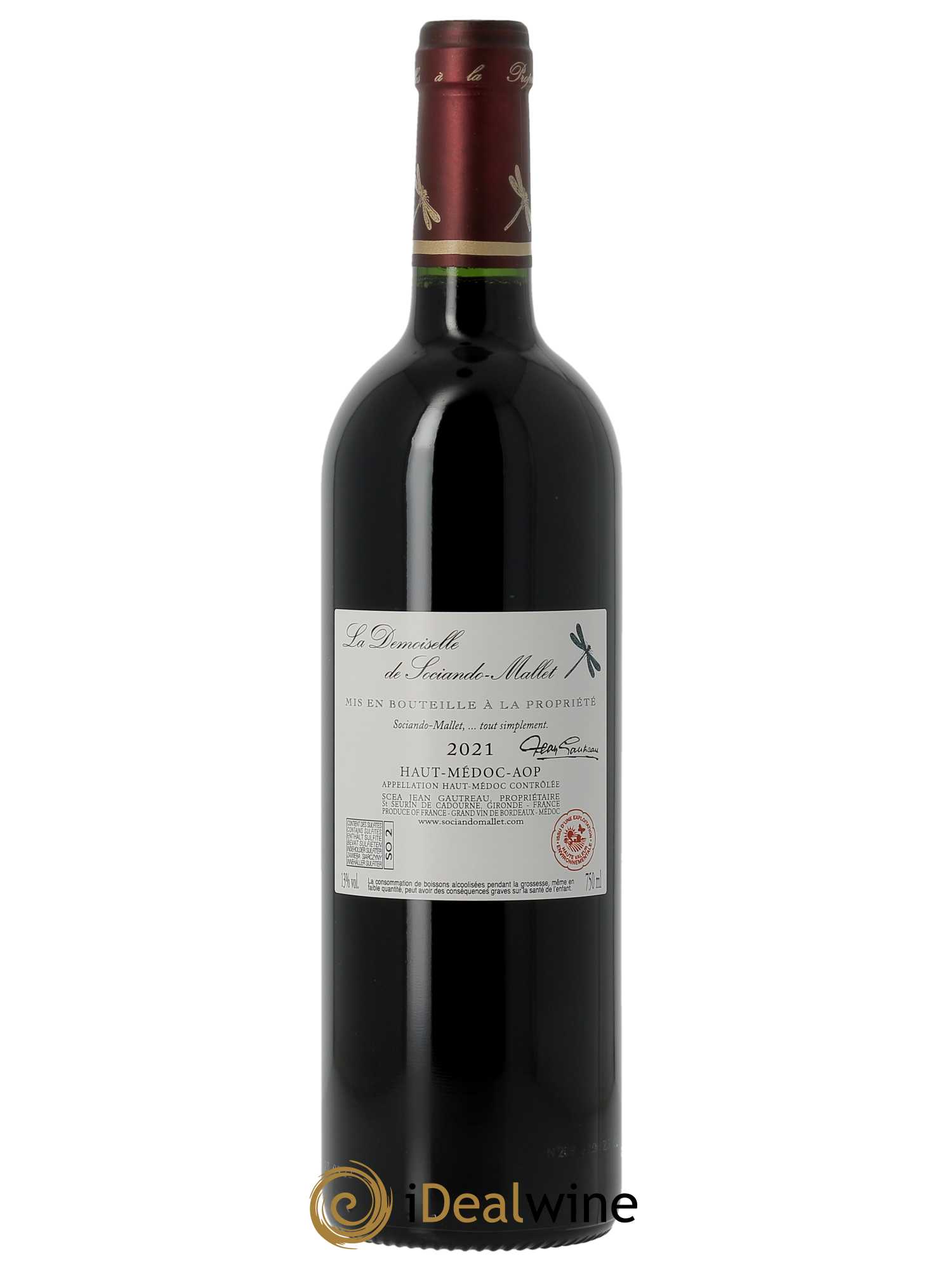 Demoiselle de Sociando Mallet Second Vin  2021 - Lot de 1 Bouteille