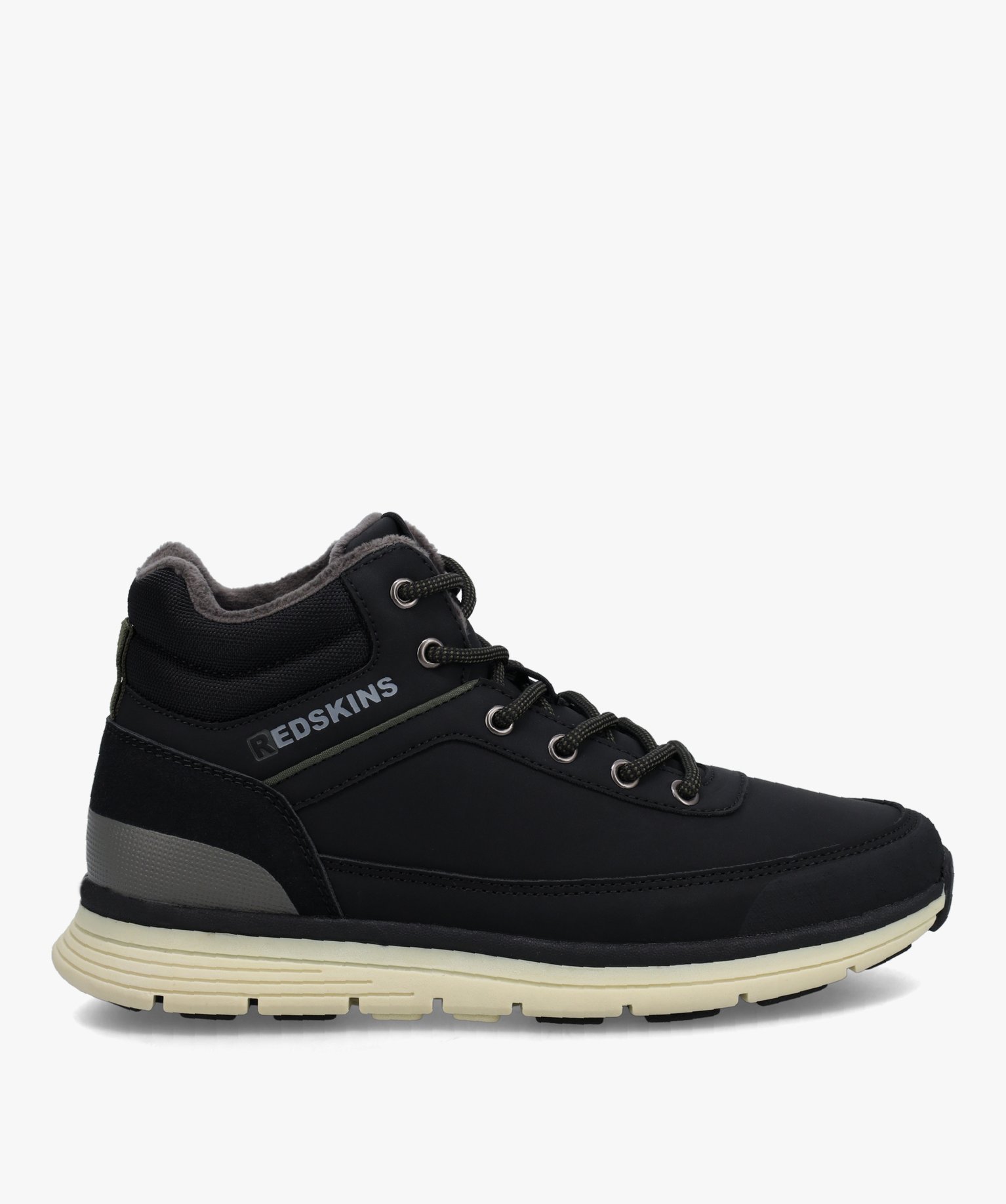 Boots Garçon unis à lacets et semelle contrastée – Reds... noir | GEMO