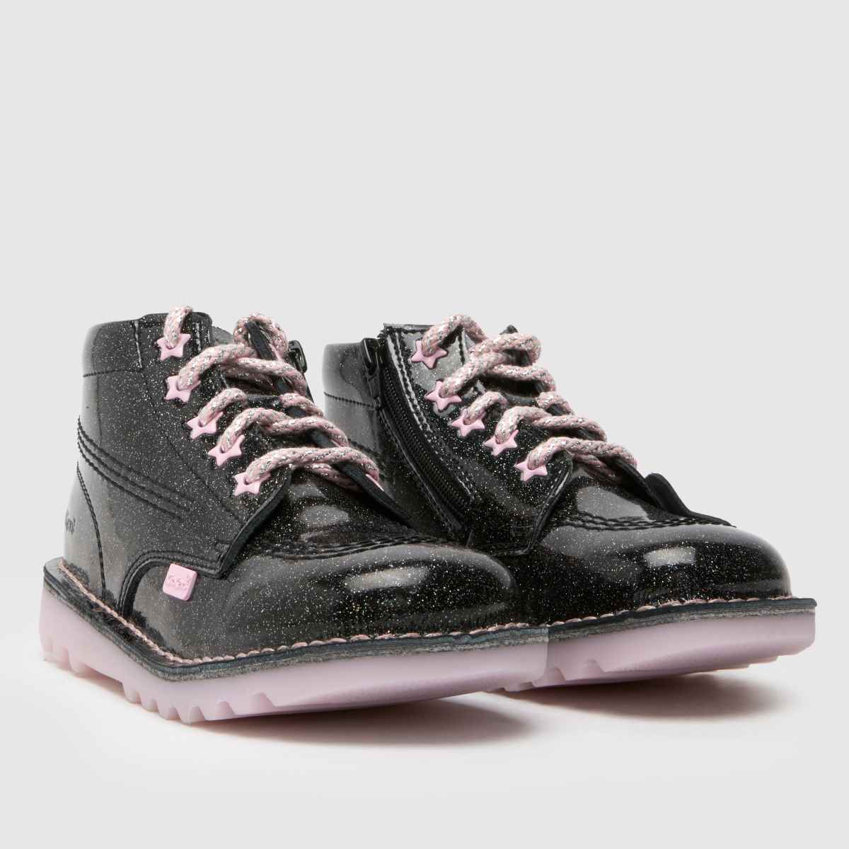 Kickers svarta kick hi galactic flickstövlar