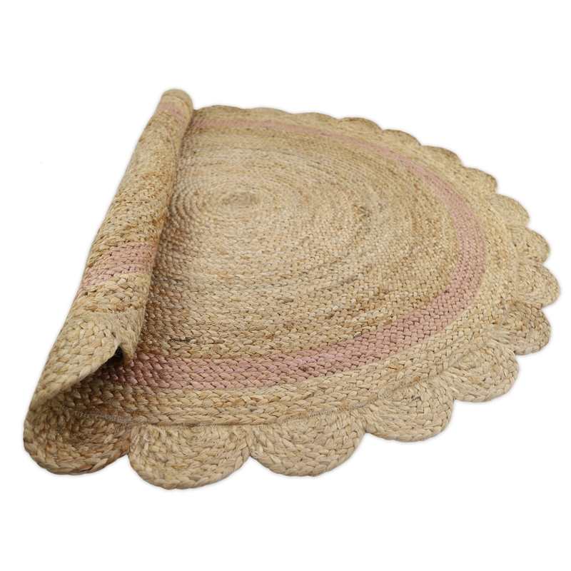Tapis jute rond 140cm NEHA NUDE