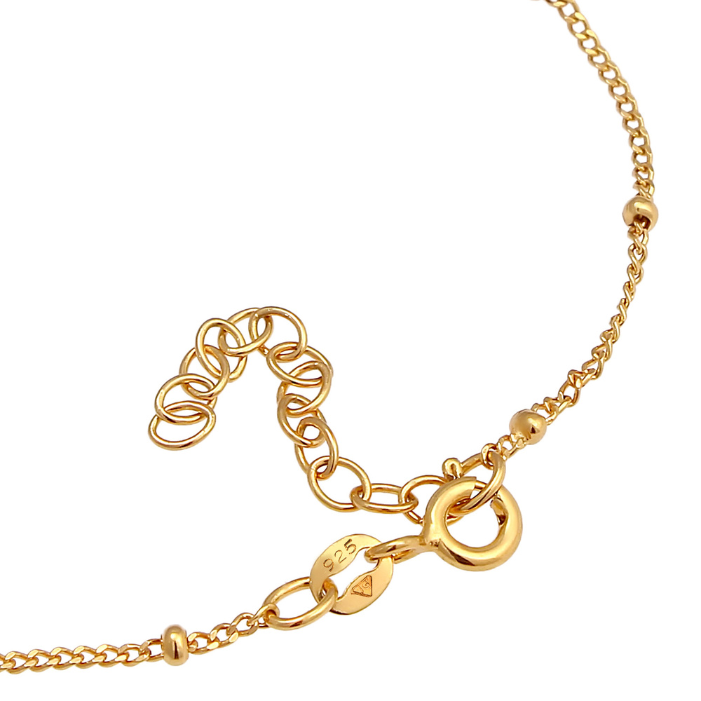Elli Elli Bracelet Chaîne de boules pour dames élégante avec opale synthétique en arge Bracelet