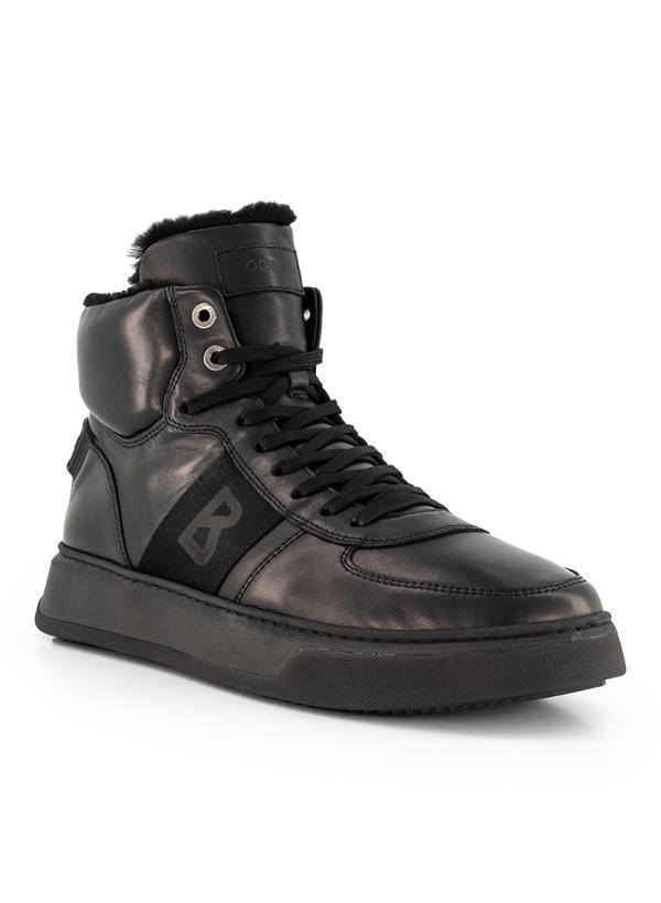 BOGNER, Sneaker Milan, Leder Echtfell gefüttert, schwarz