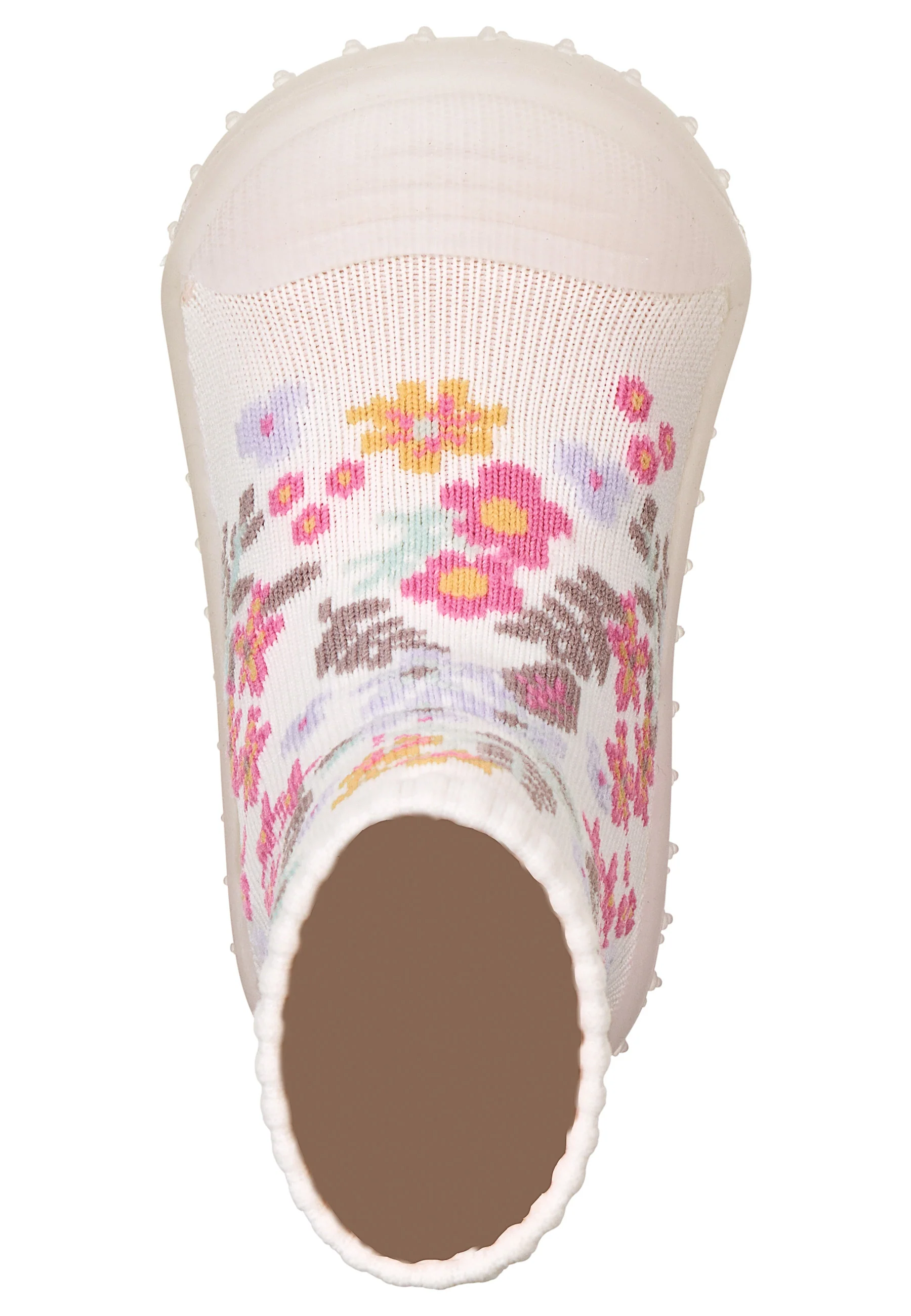 Adventure socks mit Motiv Blüten in ecru