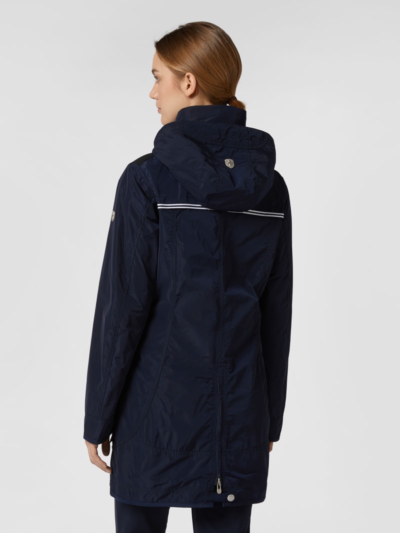 Jacke mit Label-Detail Modell 'ILLUSION' in marineblau